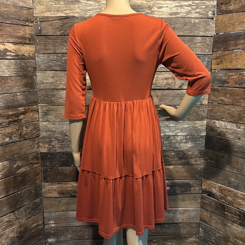 💰BOGO FREE Rust Color Pull On Dress - Picture 3 of 6